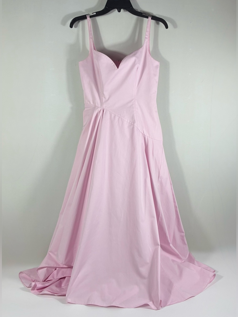 Alexander McQueen Asymmetric Cotton Poplin Midi Dress Ice Pink IT 40 US 4 NWT - Picture 5 of 17